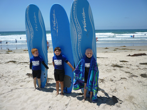 Sam, Andy and Joe Surfer Dudes